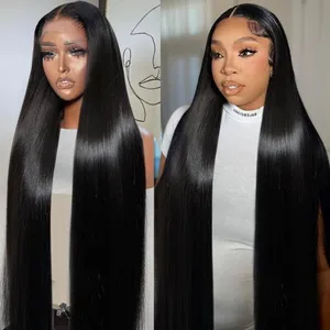 Royce grosir wig 4x6 Lace Frontal wig lurus renda depan wig untuk wanita hitam wig tanpa lem Brasil rambut manusia