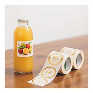 Pas cher prix rond noir et or feuille jolies choses à l'intérieur autocollant - Product Image 1