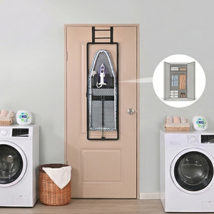 Planche <span class=keywords><strong>à</strong></span> <span class=keywords><strong>Repasser</strong></span> Pliante Suspendue Design Tendance avec Cadre en Acier Revêtu, <span class=keywords><strong>À</strong></span> Accrocher <span class=keywords><strong>à</strong></span> la Porte - Product Image 2