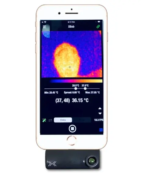 Intelligent APP Advanced CMOS Infrared Imaging camera Thermal Camera For Smartphones iSO system installation