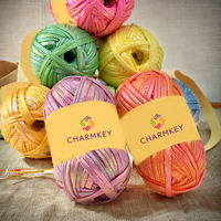 Wholesale 200g Per Roll 100% Polyester Metallic Cloth Strips Hand Knitting Chunky Yarn for T-Shirts Sewing & Embroidery Crochet