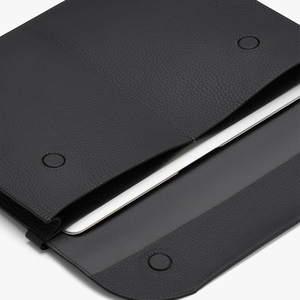 Sacs pour ordinateur portable de luxe en cuir galet souple 13 "15" pouces avec logo personnalisé pour mallette d'affaires unisexe à aimant fin mallette de voyage pour ordinateur portable - Product Image 4