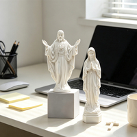 Statue en résine du Sacré-Cœur de Jésus et de Notre-Dame de Marie, figurine religieuse, décoration de bureau à domicile, cadeau catholique, vente en gros
