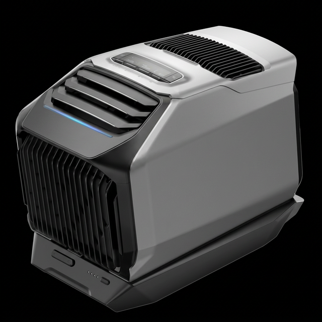 E Co Flo w Wave 2 12000 BTU Household Outdoor Portable Air Conditioner Heater LiFePO4 Battery Solar Powered Pure Sine Wave