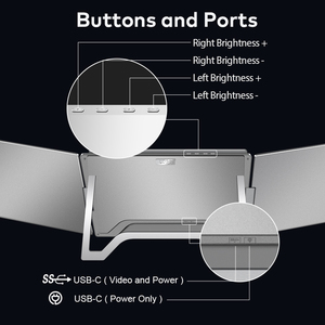 Écran d'extension pour ordinateur portable 15,6 pouces, moniteur portable double face IPS HDR, USB C HDMI, double écran pour les entreprises, OEM, vente en gros, usine - Product Image 5