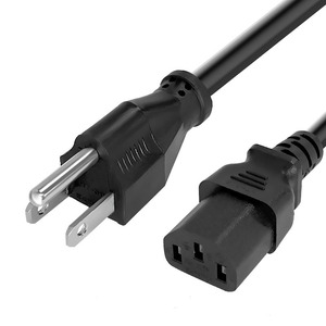 Chúng tôi tiêu chuẩn NEMA 3 prong C13 dây điện kết nối 1.5m 18AWG/16awg AC cung cấp điện sạc cáp chúng tôi cắm sjtw cao su - Product Image 1