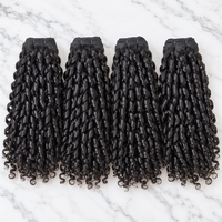 Lot de Cheveux Humains Vierges Cambodgiens Grade 12A, Bouclés Pixie, Double Drawn, pour Tissage, Vente en Gros