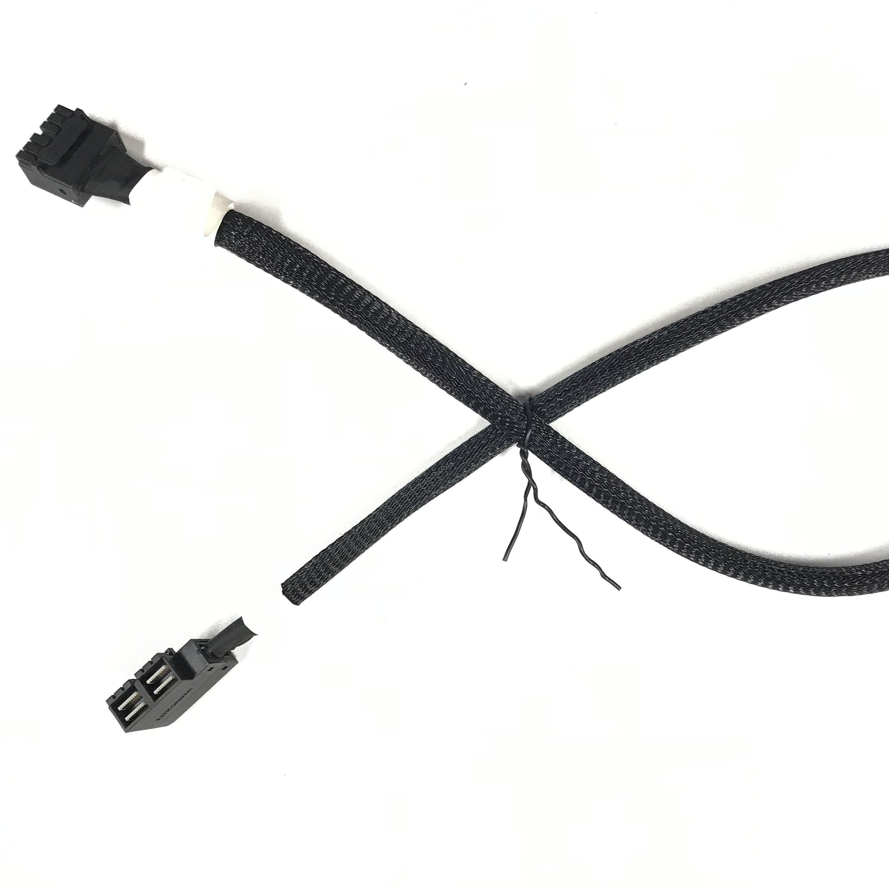 HONPNK 0.71M SFF 8643 8i to SFF 8643 8i Side Bend Cable