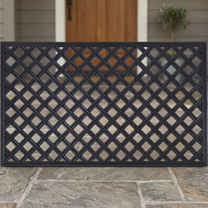 Braided Rectangle Stair <b>Mat</b> Machine Made Flower Style Rubber Anti Slip Washable Durable Eco-Friendly Outdoor Home Office HDPE - Product Image 2