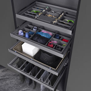 Tringle de penderie multifonctionnelle pour chambre à coucher, en alliage d'aluminium chromé, marque GQK - Product Image 4