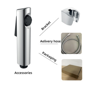 Ensemble de pulvérisateur de bidet portatif personnalisé de qualité supérieure, mitigeur Shattaf gris ABS avec <span class=keywords><strong>tuyau</strong></span> pour toilettes - Product Image 5