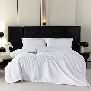 Juego de Ropa de Cama de 4 Piezas de Algodón Blanco de 5 Estrellas, Estilo Europeo, 400 Hilos, con Costuras Antibacterianas, para un Confort Suave y Acogedor - Product Image 6