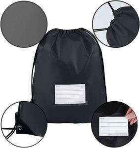 กระเป๋าใส่รองเท้ากีฬาเดินป่าเดินทางสีน้ำเงินราคาถูก กันน้ำ สำหรับเด็ก ทำจากโพลีเอสเตอร์ แบบเชือกรูด มีช่องใส่บัตร - Product Image 3