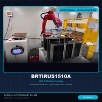 Robot industriel 6 axes BORUNTE BRTIRUS1510A, bras robotisé 10 kg 1514 mm, robot d'asservissement CNC avec pince personnalisée pour pièces en fer et aluminium
