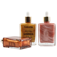Huile corporelle scintillante rose rose 30ml huile surligneuse pour le corps couleurs de parfum pour le maquillage