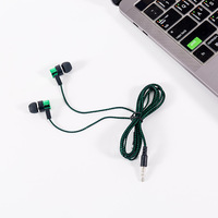 Prix d'usine le plus bas, vente en gros transfrontalière, écouteurs intra-auriculaires de sport filaires avec microphone 3,5 mm, casque de jeu à basses profondes, en stock