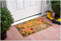 Tapis de bienvenue en fibre de coco antidérapant pour intérieur et extérieur, imitation coco