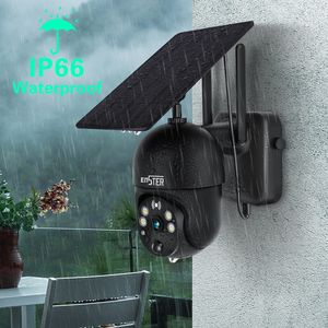 ENSTER CCTV Tenaga Surya 360 Derajat, CCTV 2 Arah Audio Penglihatan Malam Nirkabel WiFi Keamanan Bertenaga Baterai Kamera PTZ - Product Image 4