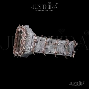 Unique Design Durable Moissanite Diamond Quartz <b>Watch</b> <b>Men</b> Waterproof Stainless Steel Casual Wristwatch Available At Best Price - Product Image 4