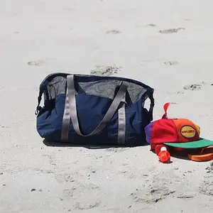 批发夏季防水手提袋可折叠袋游泳露营冰网沙滩袋