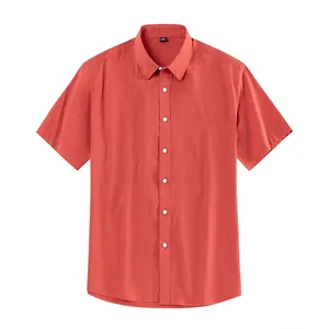 New in <strong>Shirt</strong> Solid Color Summer <strong>Linen</strong> Short Sleeve <strong>Shirts</strong> for <strong>Men</strong> Cotton Thin Elegant Clothes - Product Image 6