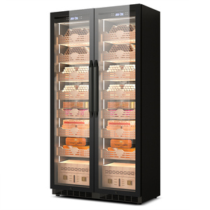 760L de gran capacidad de doble <span class=keywords><strong>puerta</strong></span> 5600 Almacenamiento de cigarros gabinete de humidor de cigarros Interior de madera de <span class=keywords><strong>cedro</strong></span> para tienda de cigarros y Club - Product Image 6
