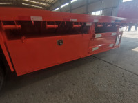 Semi Trailer Flatbed Kokoh 3/4/5 As Roda dengan As Roda Fuwa/BPW untuk Kontainer 20GP/40FT/45HQ 40/50T, Pengiriman Barang Antar Kota