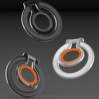 Support de téléphone magnétique LP en gros, rotatif à 360°, pliable, en alliage de zinc, avec grip en silicone, aimant N52, 60x70mm, logo personnalisé OEM