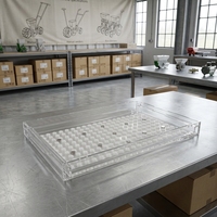 Semoir manuel compact à pousser avec bac en acrylique pour graines de légumes – Prix usine