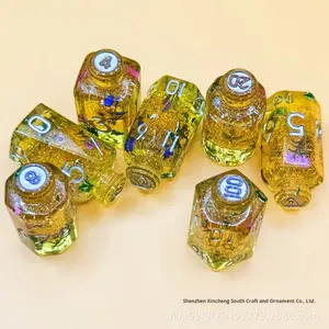 Botella de Poción de Resina con Forma de Gato para D&D, Dados de Juego de Rol TRPG, Dados de Veinte Caras con Esquinas Redondeadas para Juegos de Mesa COC - Product Image 6