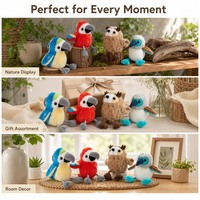 Peluche personnalisée en forme d'oiseau, adorable poupée en peluche de 10 cm, pendentif de sac à dos, cadeau, poupée hibou en peluche pour porte-clés