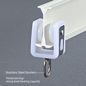 Nhà Hàng Hiện Đại L/Hình Chữ U Rèm Đường Sắt Dày Nặng Hợp Kim Nhôm Bendable Câm Mang Cong Vòng Tuyến Tính Đường Sắt Hướng Dẫn - Product Image 4