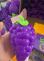 Grape Squishy Big Grape Squishy pour les émotions, jouet anti-stress souple en TPR en forme de fruit à presser