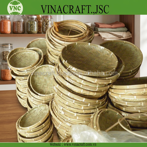 Cesta de Almacenamiento Redonda de Bambú Natural - Cesta Ecológica para Alimentos y Frutas de VINACRAFT - Product Image 3