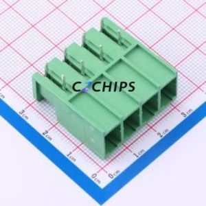 DB3ERC-7.62-4P-GN Plug-in Terminal Block Through hole,P=7.62mm Connector Board-to-Board / Socket - Closed 1x4P 7.62mm Green - Product Image 1