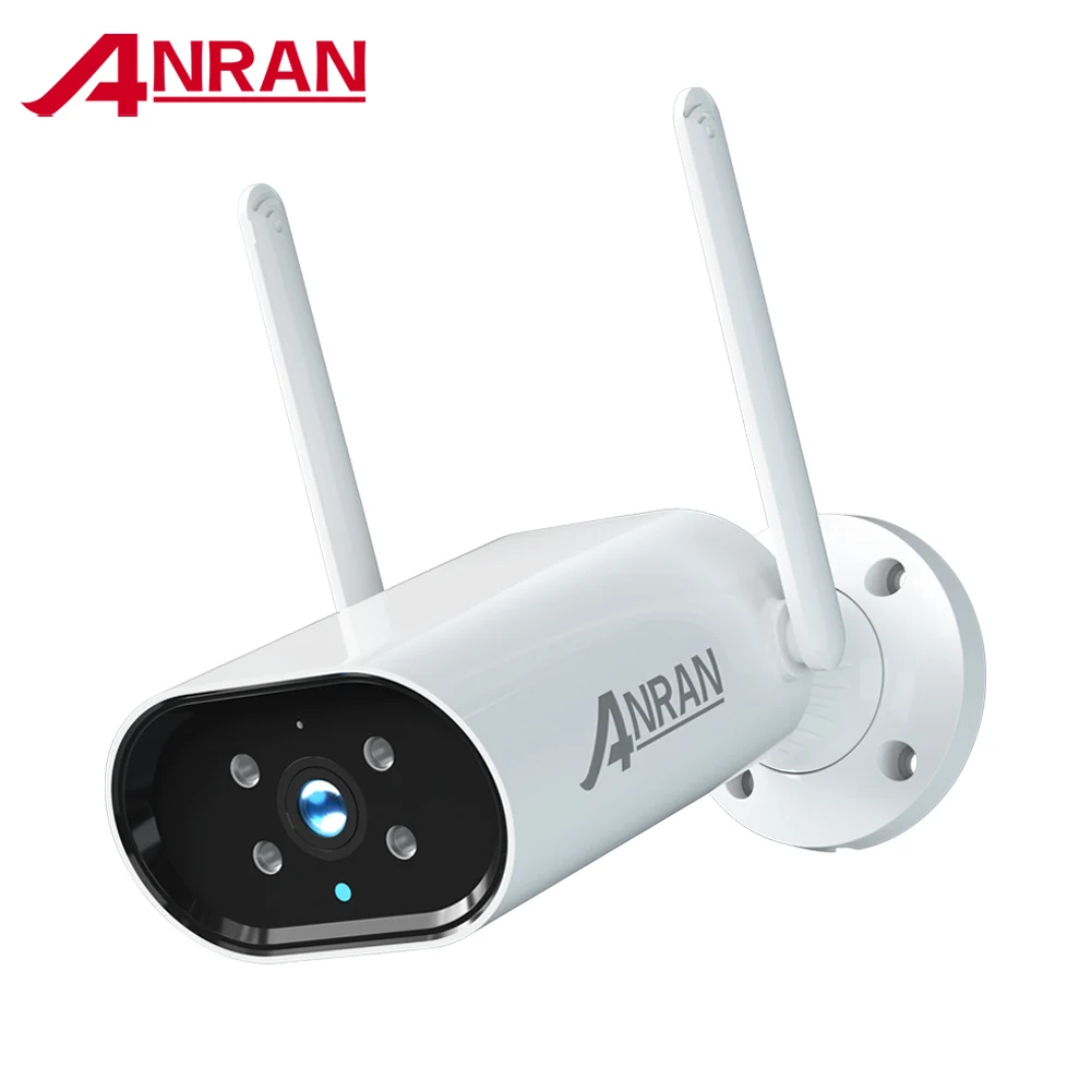 Anran kamera jaringan nirkabel Wifi ip keamanan rumah peluru Audio 2 arah deteksi gerakan 3MP 2K luar ruangan