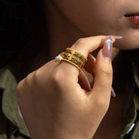 Heißer Stil 2024: Verstellbare Ringe für Damen mit Süßwasserperle und 18k Vergoldung aus Edelstahl