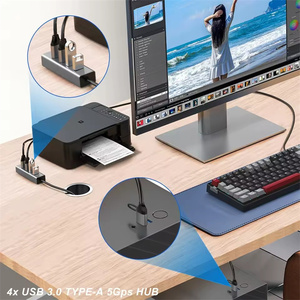 3 Ports USB3.0 HUB Station d'accueil USB vers Rj45 Gigabit Ethernet Adaptateur pour Windows <span class=keywords><strong>MacOS</strong></span> Ordinateur portable PC <span class=keywords><strong>4</strong></span>-en-1 USB 3.0 Type C HUB - Product Image 2