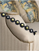 Goujons rembourrés décoratifs Baroc en métal de 11mm et garniture de tête de clou pour meubles