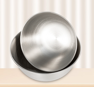 DFU0176 01 Bol mélangeur en acier inoxydable, saladier, fouet à œufs et bol profond pour mélange à froid, récipient alimentaire sablé - Product Image 5