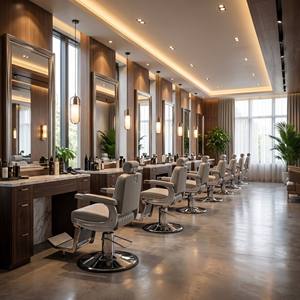 Vintage Reclining Heavy Duty Barber <b>Chair</b> PU Leather Seat <b>Silver</b> Frame Minimalist Design Professional Hydraulic Pump 360 Degree - Product Image 2
