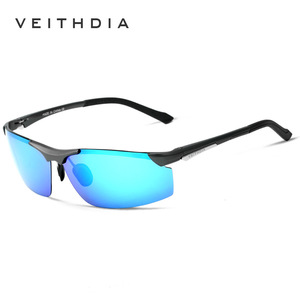 Veithdia Men's Square Half Rim Sports Sunglasses Polarized Aluminum Magnesium <b>Frame</b> UV400 For Fishing Driving Cycling - Product Image 3