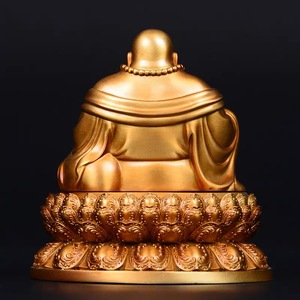 Su misura in ottone tradizionale Feng Shui che ride statua di <span class=keywords><strong>Buddha</strong></span> dio della ricchezza per la fortuna e la felicità - Product Image 3