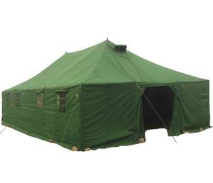 Tente de camping grande capacité imperméable pour 20 personnes avec poteaux en acier, abri d'urgence extérieur - Product Image 1