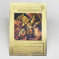 3 Ägyptische Götter Yu-Gi-Oh CUSTOM Edelstahl Metall YUGIOH KARTE Gold Voll Vergoldete SAMMELKARTENSPIELE