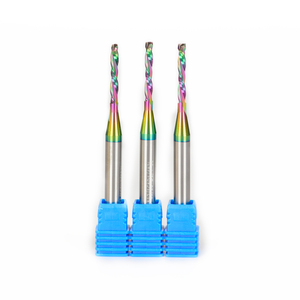 1/4 1/2 3/8 Fresa Milling Cutter 2F Up&amp; Down Compression <strong>End</strong> <strong>Mill</strong> CNC Router Bit with DLC Rainbow/ <strong>Nano</strong> Blue <strong>Coating</strong> - Product Image 5