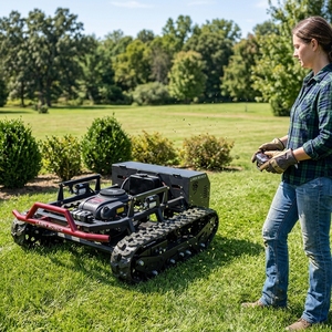 Free Shipping Zero Turn Remote Lawn Mower Industrial RC Petrol <b>Gasoline</b> Grass Cutter Machine YH-800 Remote Control Flail Mower Y - Product Image 1