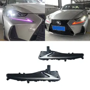 HCMOTION Factory Sequential Turn Signal IS300 IS350 F LED Dazzle RGB Day Running Lights 2016-2020 DRL Headlights For Lexus IS250