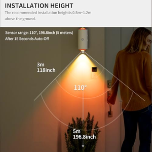 Magnetic <b>Rechargeable</b> Cabinet Lamp Colorful Wall Lamp Intelligent Human Body Sensing Double Head Home Gradient Atmosphere Lamp - Product Image 2