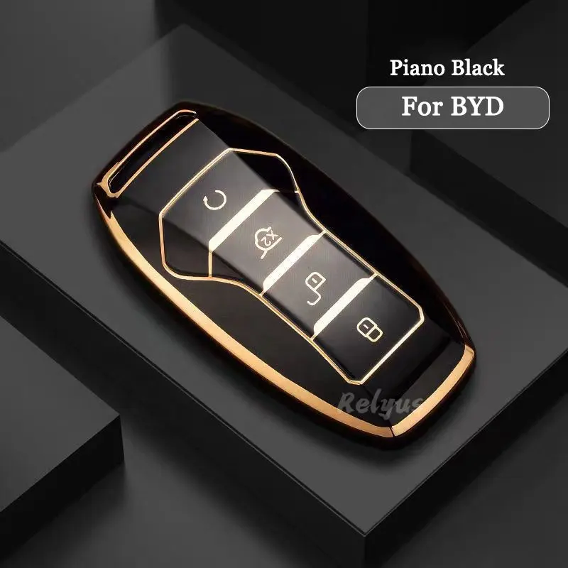 卸売ソフトTpuカーリモートキーケースカバーByd Tang Dm 2018 Yuan Ev Qin Pro Song Max Keyless Protector Shell Auto